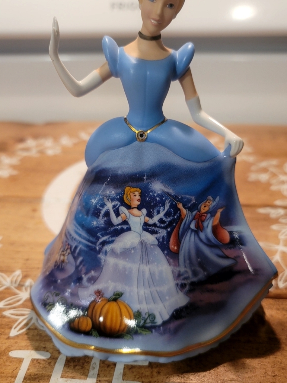 Disney Blue Cinderella Ceramic Figurine The Bradford Exchange